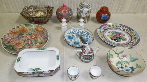 Lot Oriental Porcelain Items