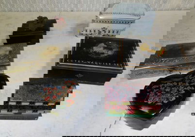 Lot Metal & Resin Trinket Boxes