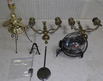 Pair Brass Sconces - Lamp - Car Fan
