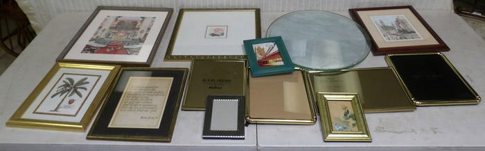 Lot Framed Prints - Marble - Glass