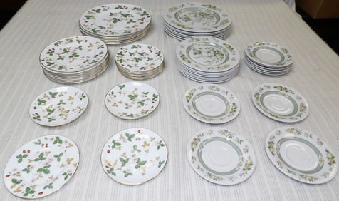 Lot Royal Doulton China " Tonkin " & Wedgwood " Wild Strawberry "