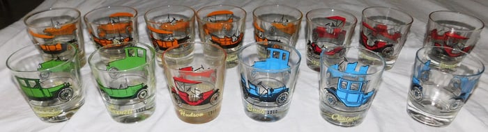 Lot Fourteen Mid Century Modern Automobilia Bar Ware High Balls