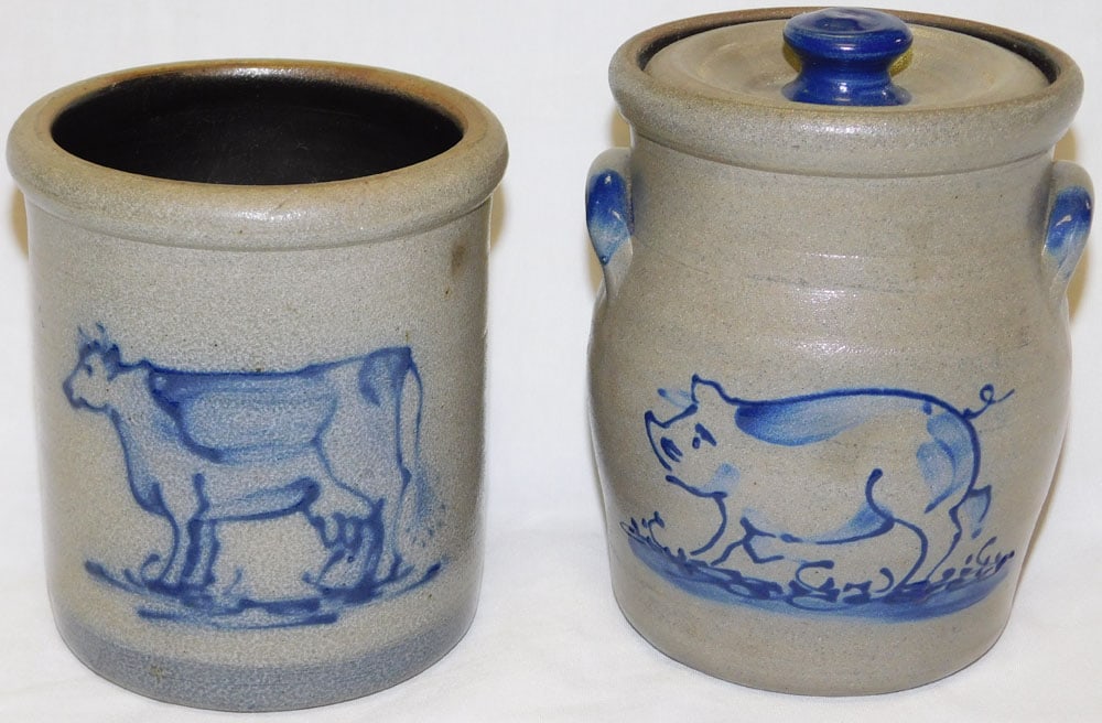 Two Rowe Pottery Crocks (1 of 5)