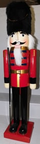 36" Painted Wood British Soldier Nutcracker