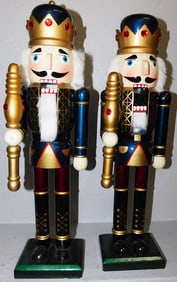 Pair 20" Painted Wood Nutcrackers