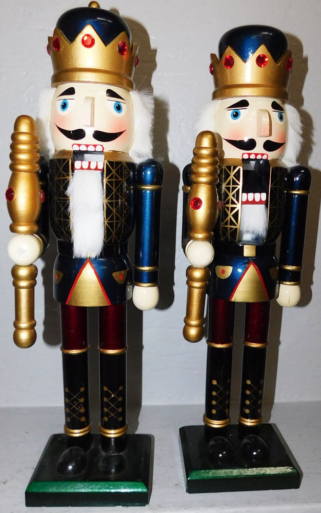 Pair 20" Painted Wood Nutcrackers (1 of 3)