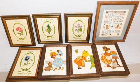 Lot Framed Needleworks