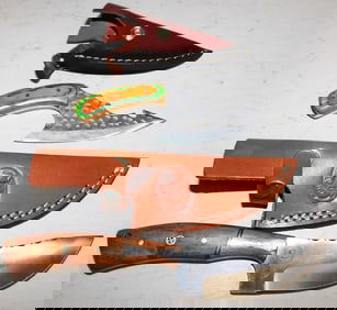 Chipaway Cutlery Knife With Leather Sheath  & Knife With Leather Sheath