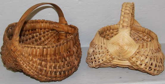 Two Split Oak Egg Baskets