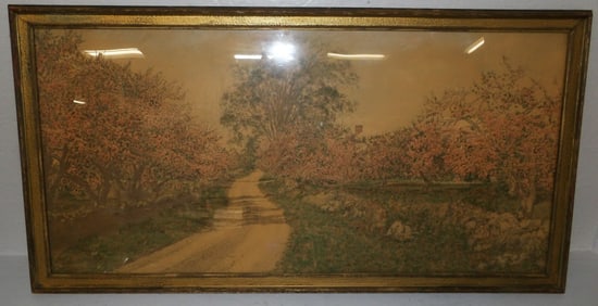 Large Framed Signed Wallace Nutting Print