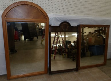 Mahogany Framed Mirror & Walnut Framed Mirror & Oak Framed Mirror