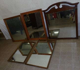 Lot Five Framed Mirrors