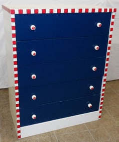 Painted Five Drawer Chest