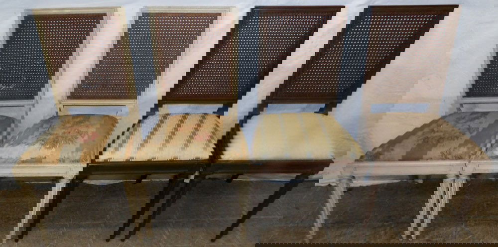 Set Four Cane Back Dining Chairs By Sloane (1 of 12)