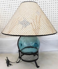 Blown Glass Fishing Float Lamp