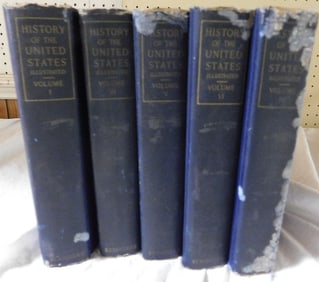 Lot Five Volumes " History Of United States " (1912)