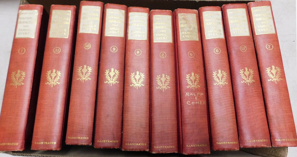 Lot Ten Volumes " Historic Characters & Famous Events " (1 of 4)