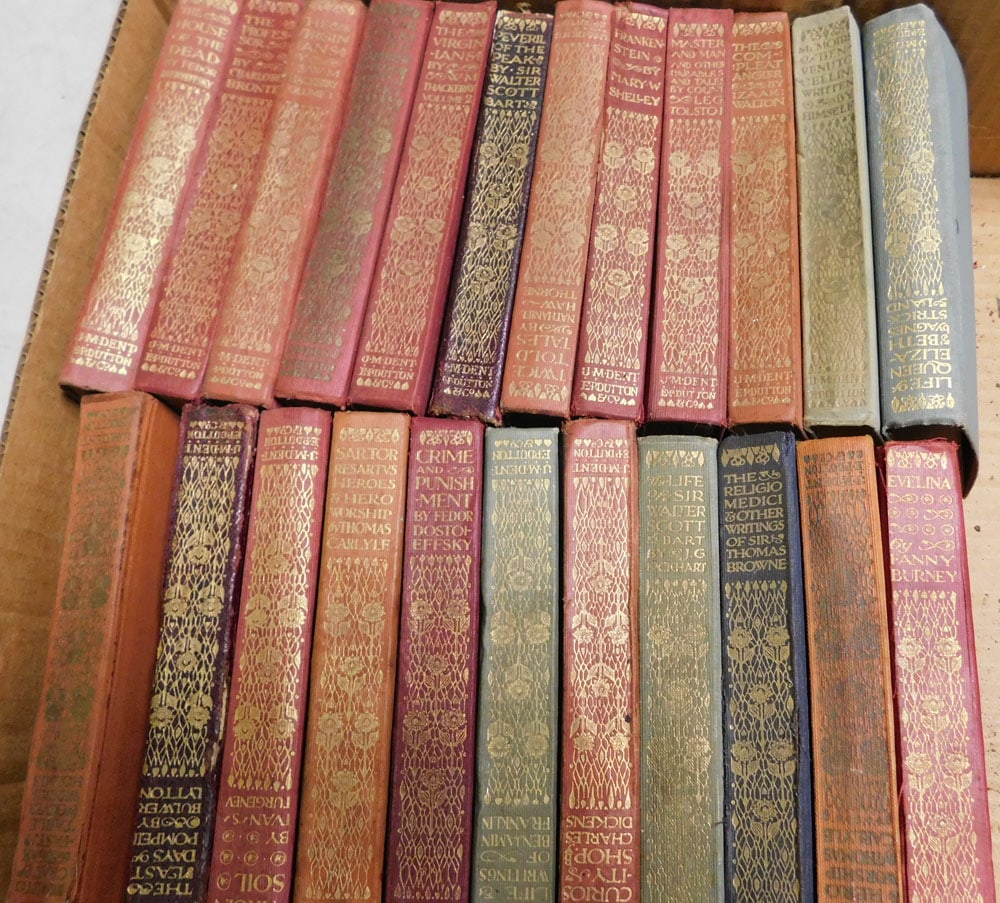 Lot Twenty Three Leather Bound Volumes Everyman's Library (1910) (1 of 8)