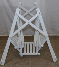 Painted Wood Doll Swing