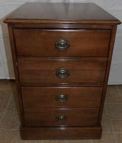 Mahogany Three Drawer Filing Cabinet