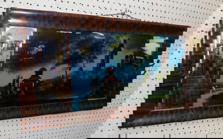 Reverse Painted Hanging Coat Rack