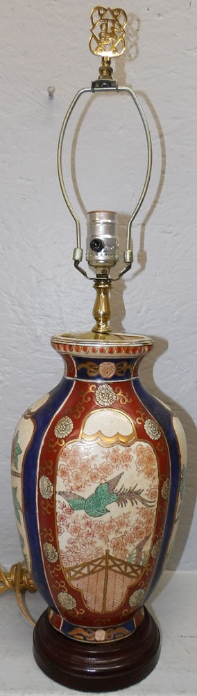 Imari Style Porcelain Vase Made Into Lamp (1 of 3)