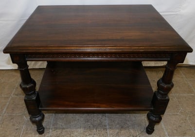 Oak Two Tier End Table