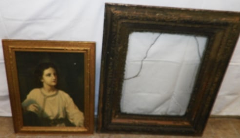 Framed Print & Antique Frame