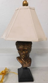 Painted Resin Bust Lamp