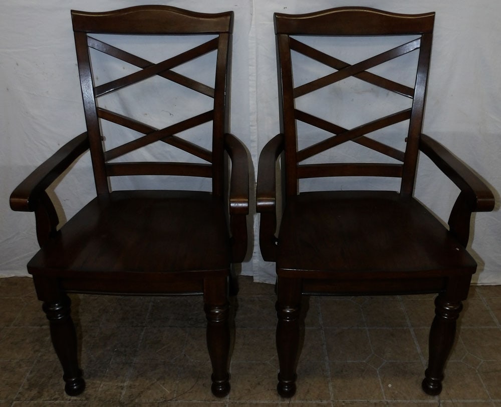 Pair Mahogany Arm Chairs (1 of 7)