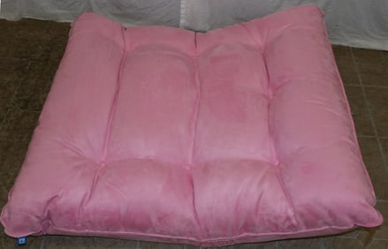 Suede Upholstered Ottoman Cushion