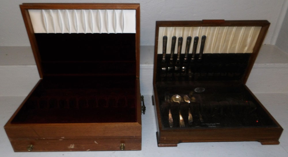 Two Flatware Boxes - One With Flatware (1 of 7)