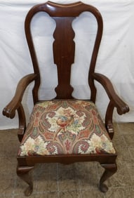 Cherry Queen Anne Style Arm Chair
