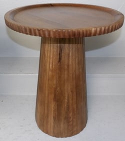 Modern Mahogany Dish Top Stand