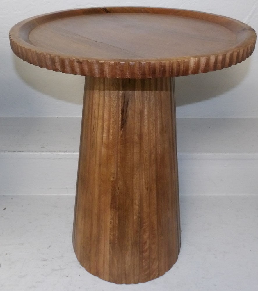 Modern Mahogany Dish Top Stand (1 of 2)