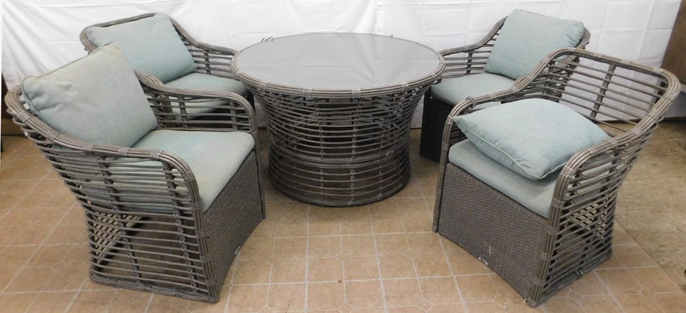 Faux Rattan Outdoor Table And Four Chairs (1 of 7)