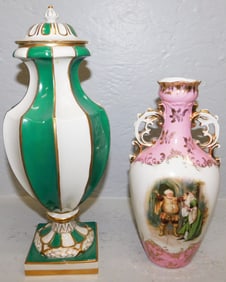 Hand Painted Porcelain Austrian Vase & Capodimonte Urn