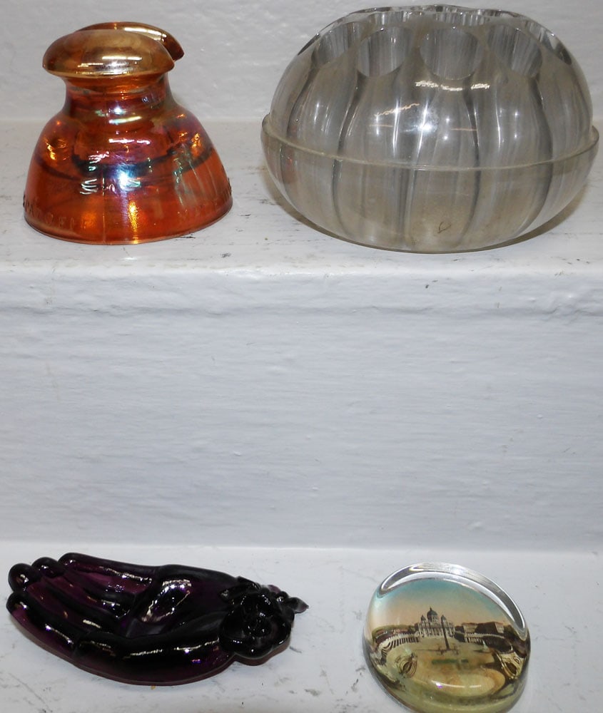 Art Glass Items & Large Glass Flower Frog (1 of 5)