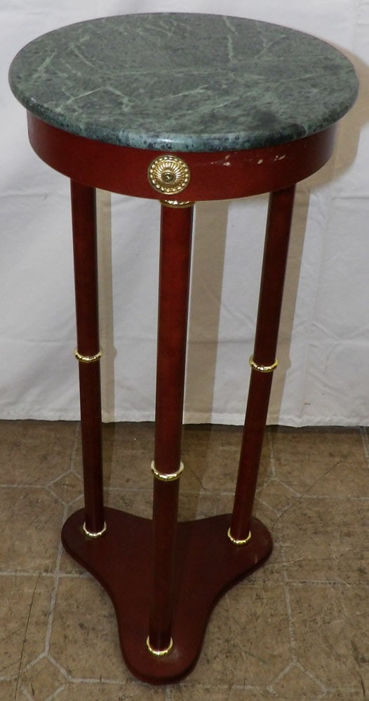 Cherry Marble Top Plant Stand (1 of 4)