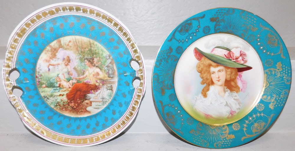 Two Hand Painted Porcelain Portrait Plates (1 of 5)