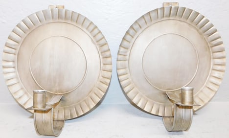 Pair Virginia Metalcrafters Tin Sconces