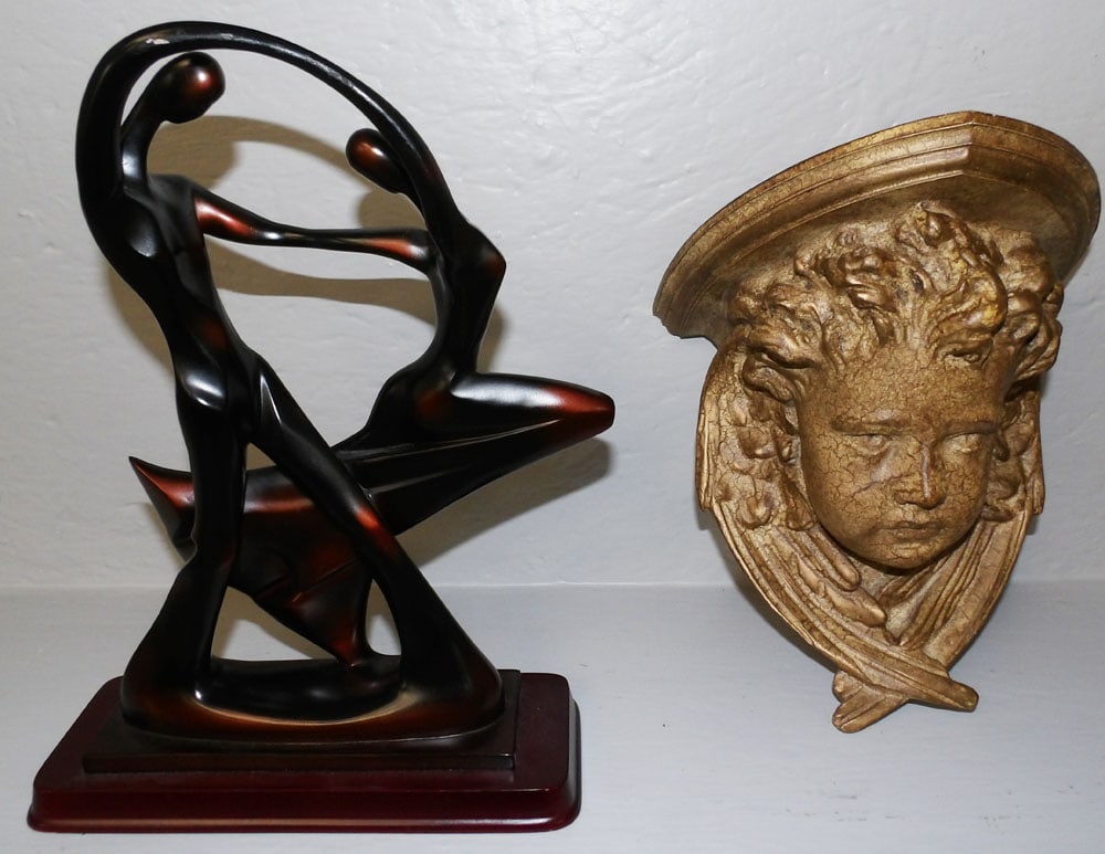 Painted Resin Wall Bracket & Modern Sculpture (1 of 4)