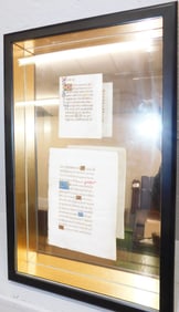 Framed Antique Book Pages