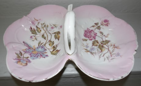 Hand Painted Porcelain Divided Dish - CT