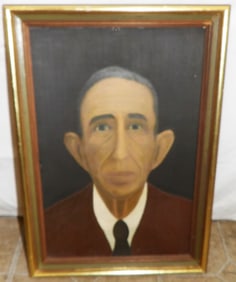 Framed Oil On Board Portrait Of Gentleman