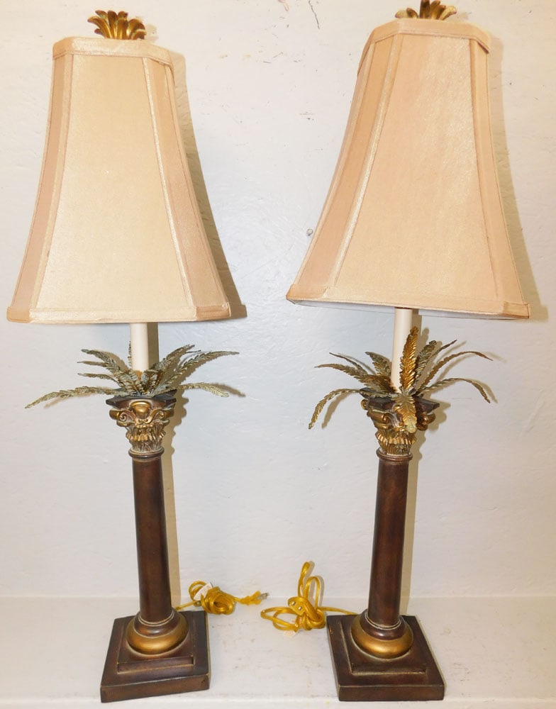 Pair Metal & Resin Decorative Lamps (1 of 2)