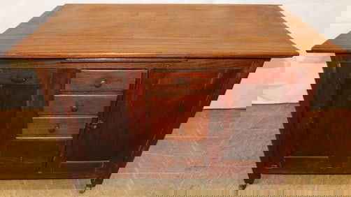 Antique Chestnut Hoosier Cabinet Base