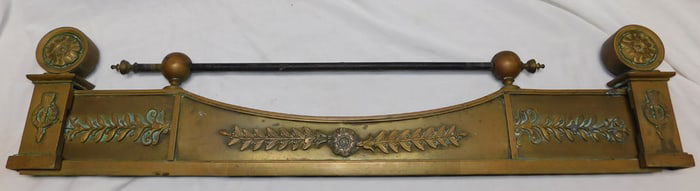Antique Brass Fireplace Fender