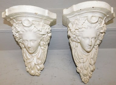Pair Ceramic Wall Brackets