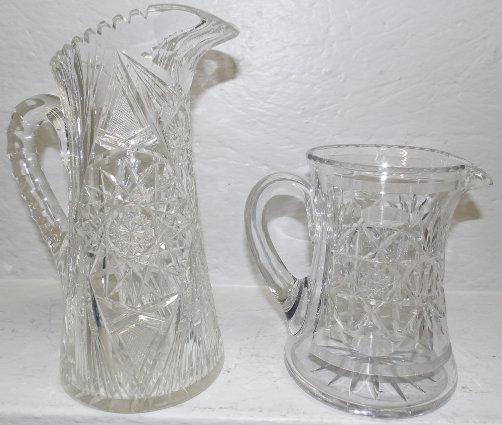 Two Antique Cut Glass Pitchers (1 of 4)